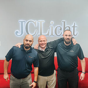 Edwin Loza, Don Duttine and Cole Dixson of JC Licht
