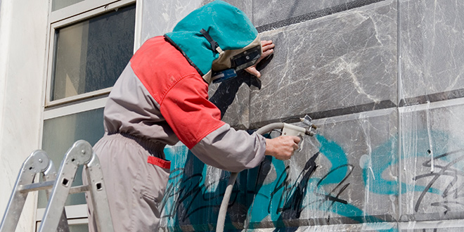 removing graffiti