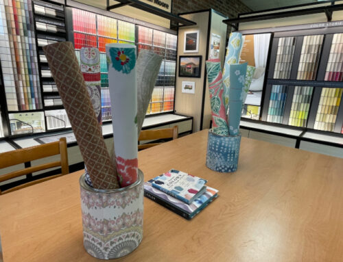 The Big Picture: Wallpaper Samples Add Visual Interest to Store